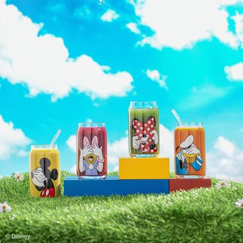 x Disney Mickey & Friends Set of 4 Can Glasses