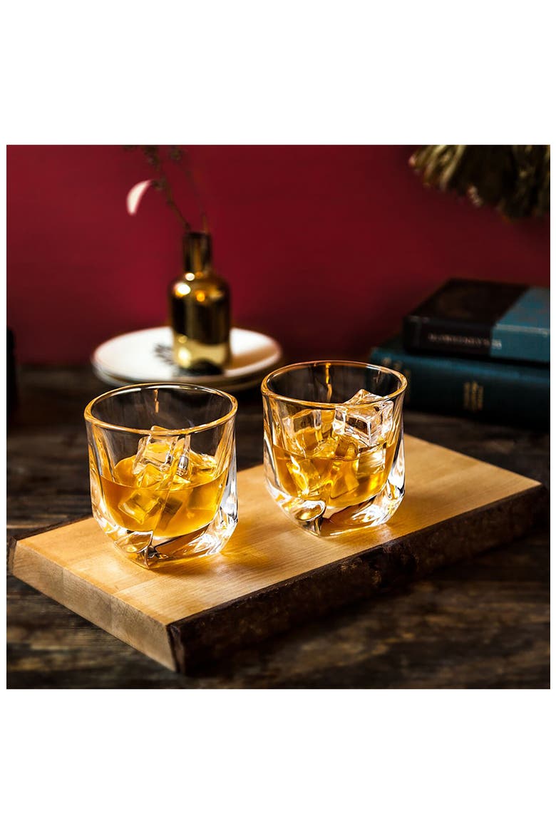 Aurora Double Old Fashioned Glass - Set of 4, Alternate, color, CLEAR