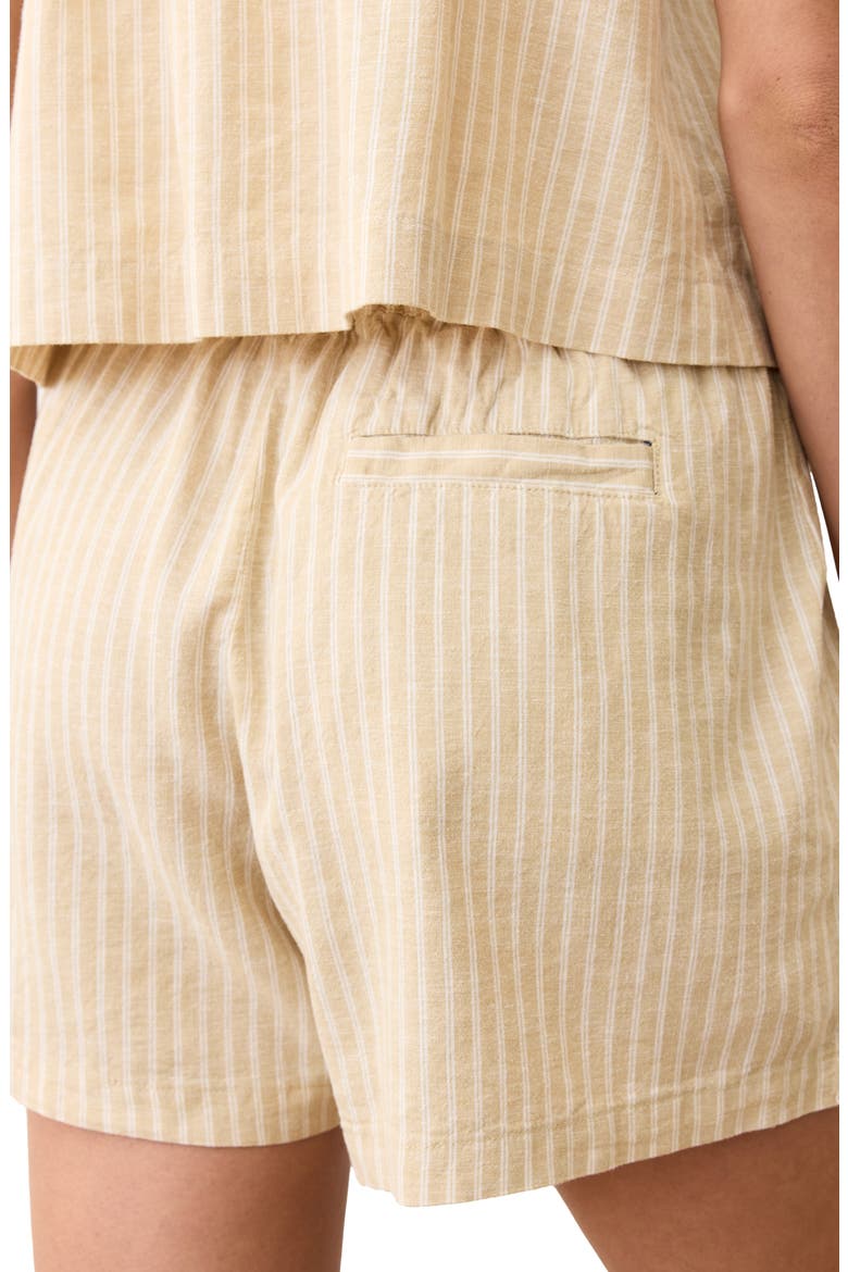 Allison Stripe Hemp Blend Shorts, Alternate, color, NATURAL STRIPE