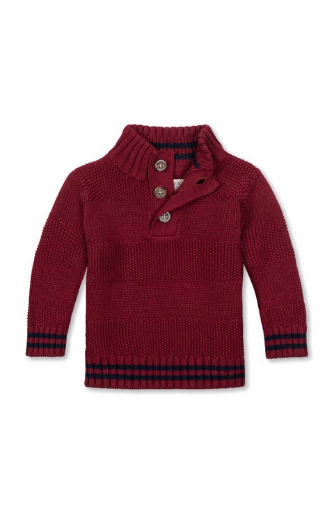 Organic Mock Neck Stripe Sweater (Baby)