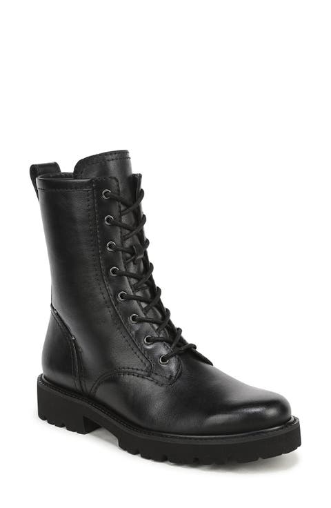 Safira Leather Combat Boot