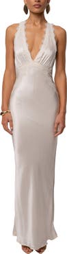 JLUXLABEL Satin Evenings Maxi Dress