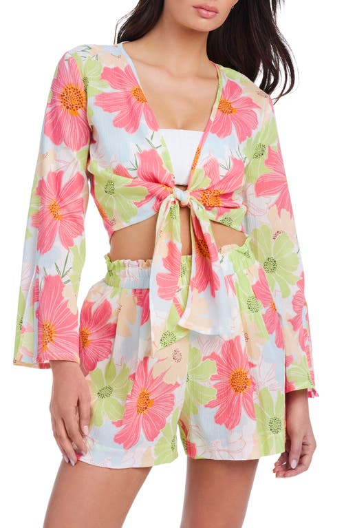 Shop Sanctuary Pleated High Waist Paperbag Cotton Cover-up Shorts