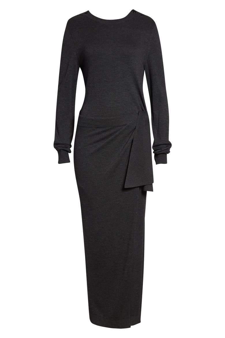 Jozira Long Sleeve Sweater Dress, Alternate, color, ANTHRACITE