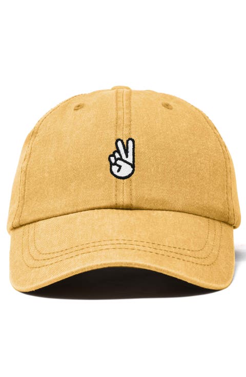 Peace Sign Embroidered Dad Hat