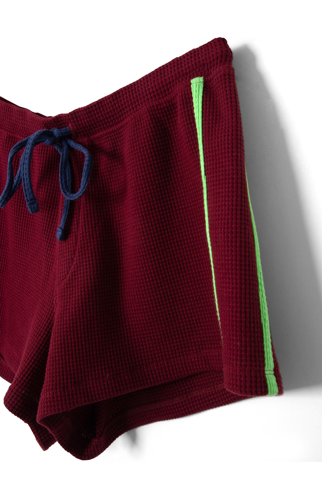 Damson Madder Rylee Tie Waist Waffle Stitch Shorts (Women) | Nordstrom