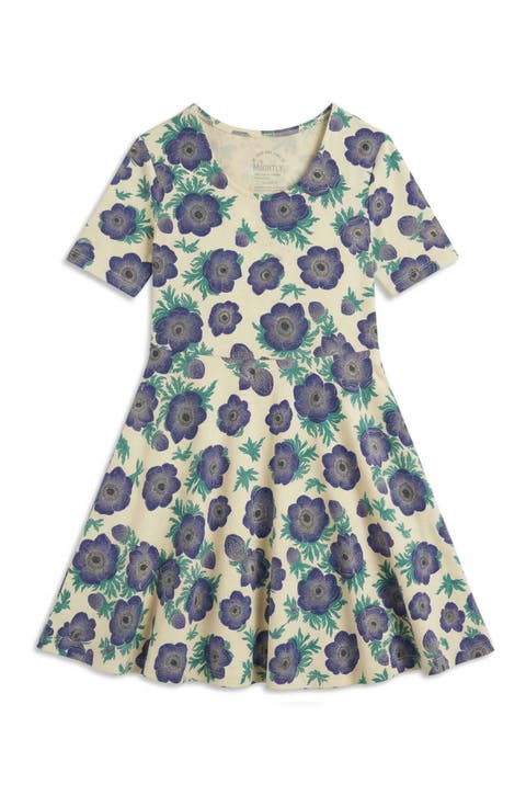 Organic Cotton Short Sleeve Print Twirl Dress