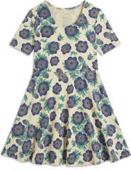 Mightly Organic Cotton Short Sleeve Print Twirl Dress