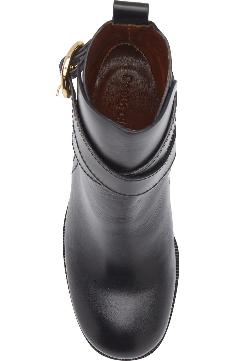 See by Chloé New Gaucho Block Heel Bootie, Alternate, color, Black