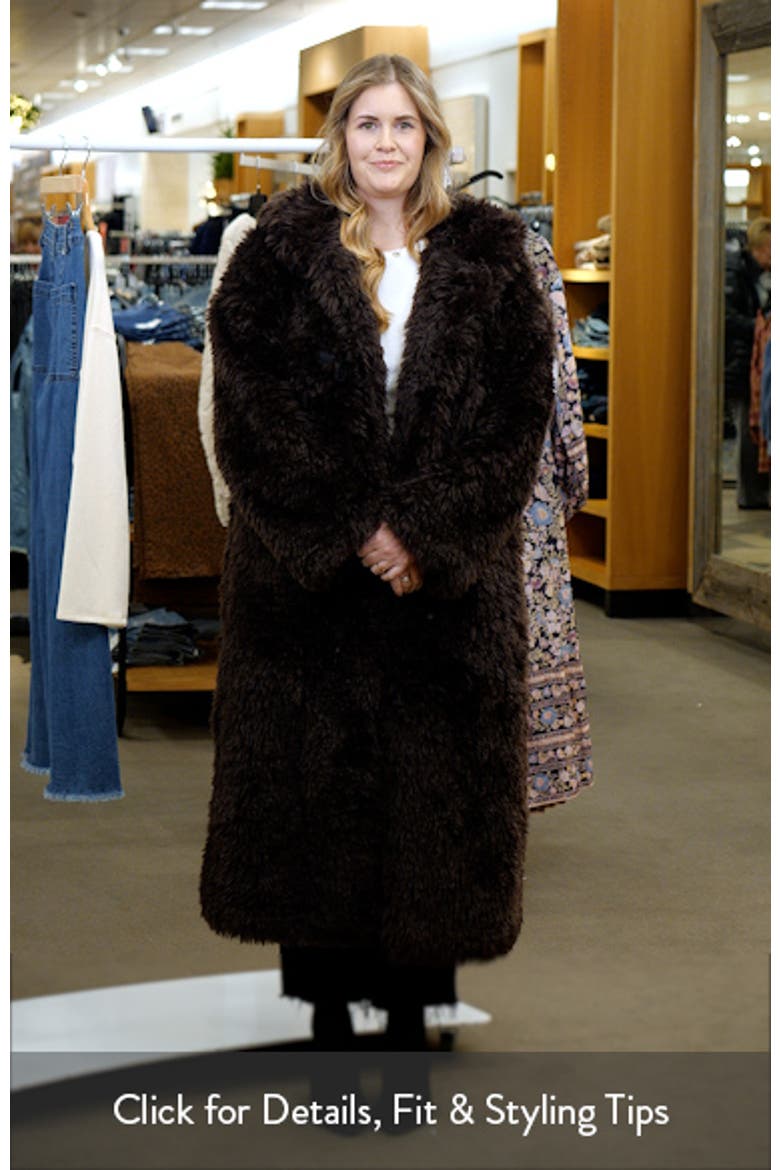 Faux Fur Hooded Long Coat video