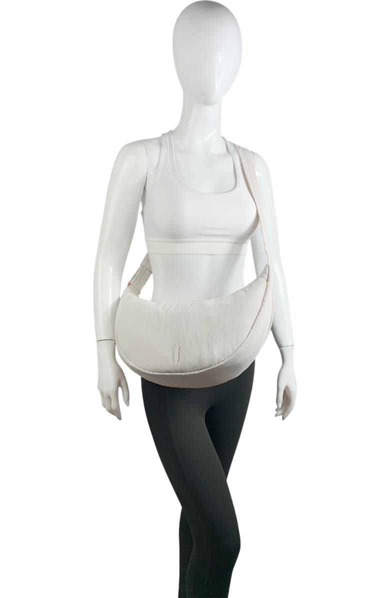 Thacker Cleo Large Crescent Crossbody Bag, Alternate, color, Linen