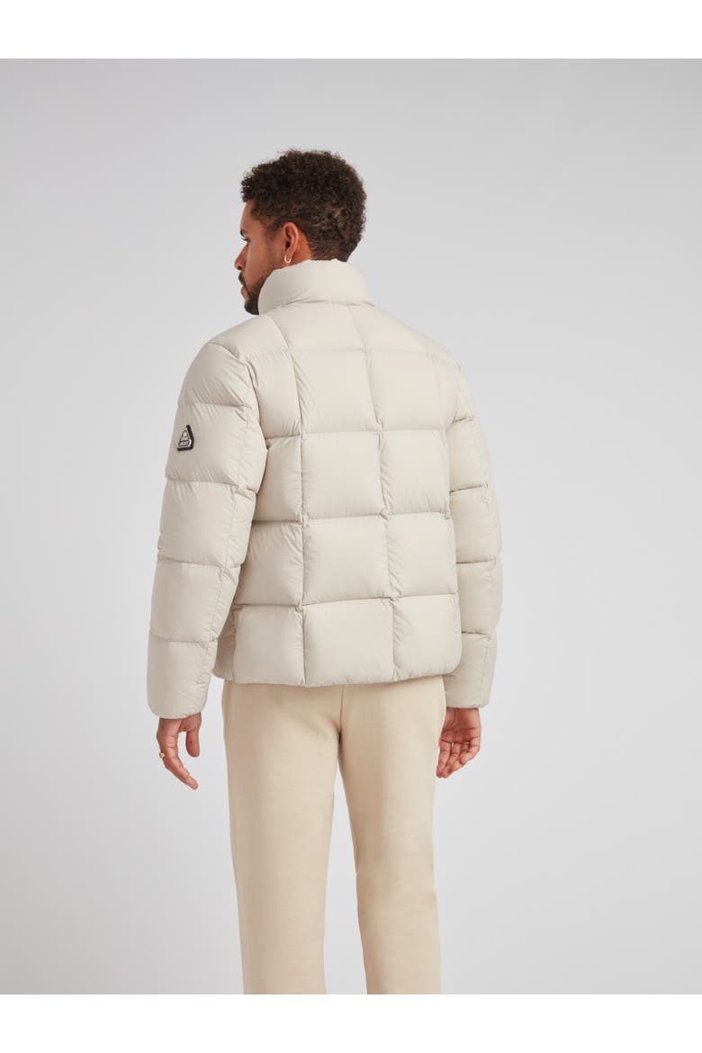 Cloud Long Sleeve Puffer Racer Jacket, Alternate, color, STONE
