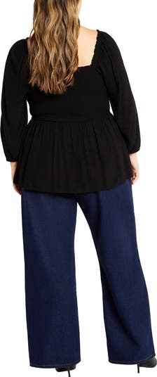 セール】チェックペプラムトップ / Check Peplum Top