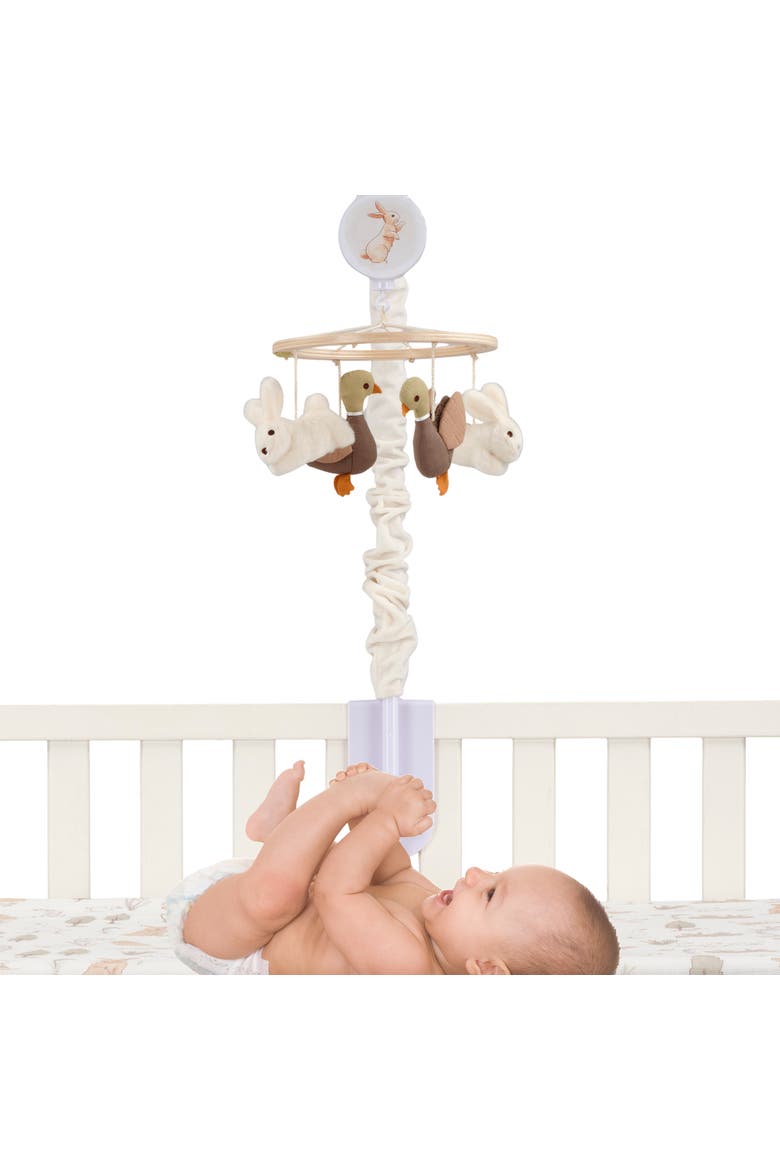 Signature Bunny Hop Musical Baby Crib Mobile Soother Toy, Alternate, color, Cream