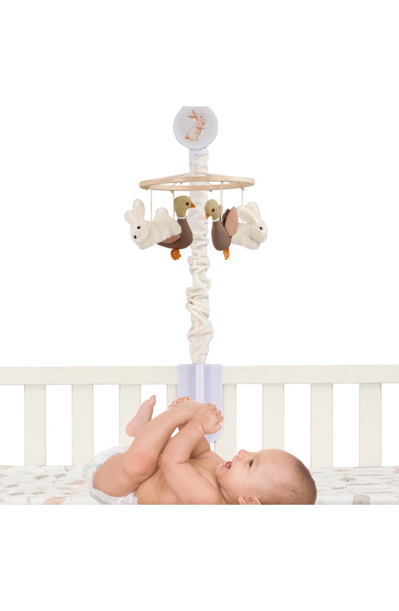 Lambs & Ivy Signature Bunny Hop Musical Baby Crib Mobile Soother Toy, Alternate, color, Cream