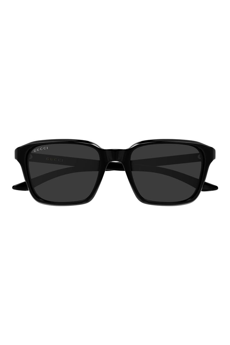 GG2078S Rectangle Sunglasses, Main, color, BLACK