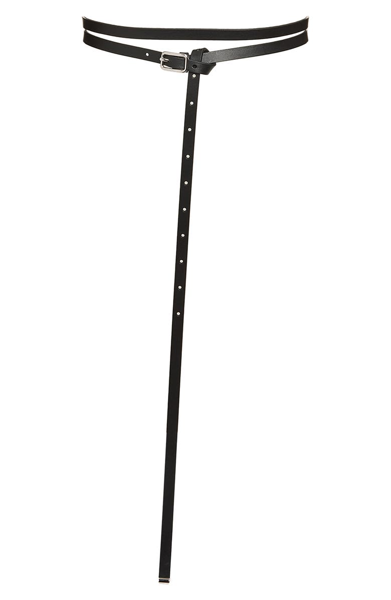 Givenchy Simple Buckle Belt, Main, color, Black