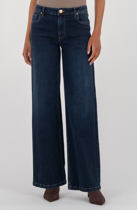 Jean Mid Rise Wide Leg Jeans (Attributable)