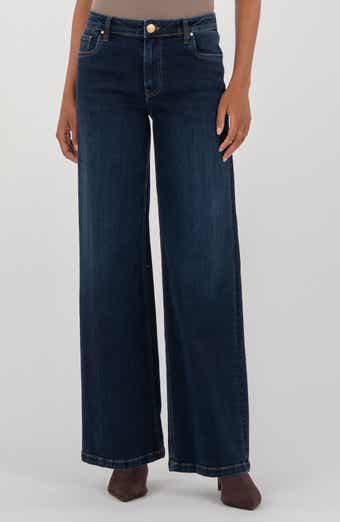 KUT from the Kloth Jean Mid Rise Wide Leg Jeans