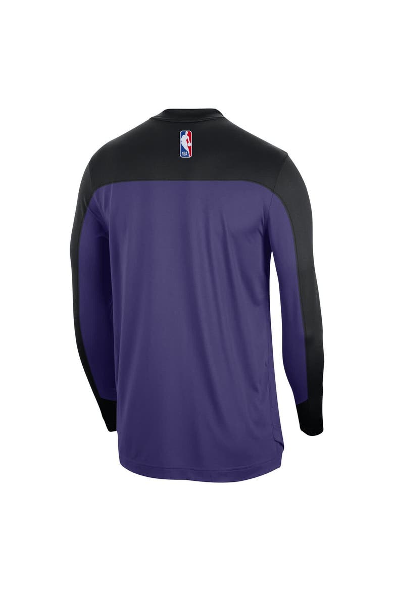 Men's Nike Purple Phoenix Suns 2024/25 Authentic Pre-Game Legend Long Sleeve Shooting Shirt, Alternate, color, Purple