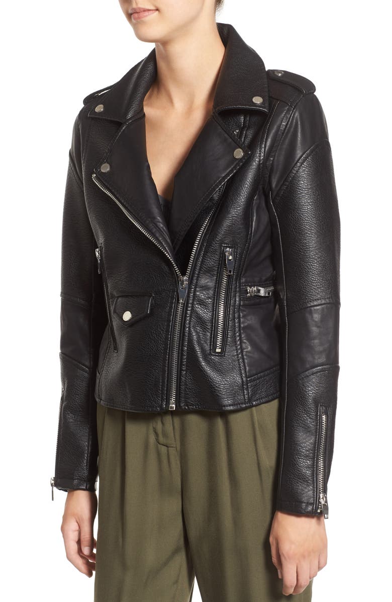 BLANKNYC 'Easy Rider' Faux Leather Moto Jacket, Alternate, color,