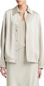 Vince Satin Bomber Jacket