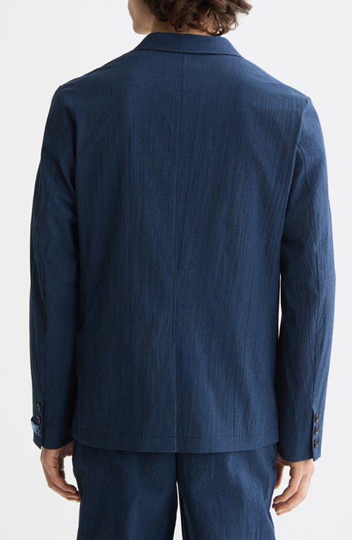 Scotch & Soda Regular Fit Unconstructed Cotton Stretch Seersucker Suit Jacket