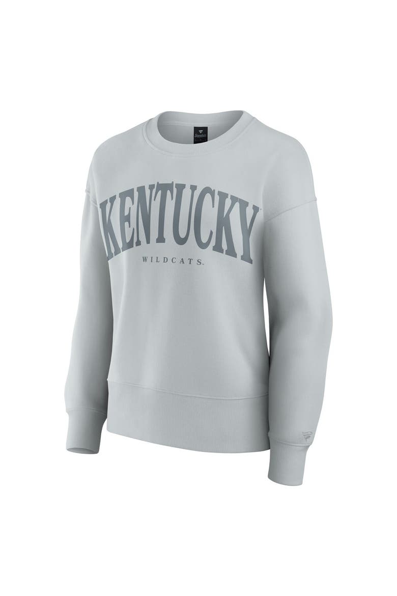 Women's Fanatics Gray Kentucky Wildcats Supersoft Flow Fleece Pullover Sweatshirt, Alternate, color, Gray