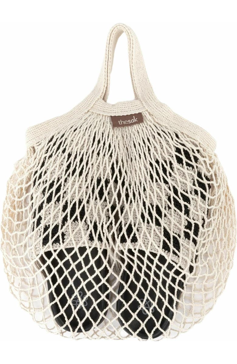 The Sak Bolinas Crochet Clog Shoe, Alternate, color, Black Check