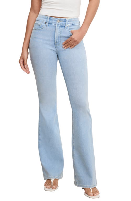 GOOD AMERICAN GOOD AMERICAN SOFT-TECH GOOD LEGS FLARE JEANS