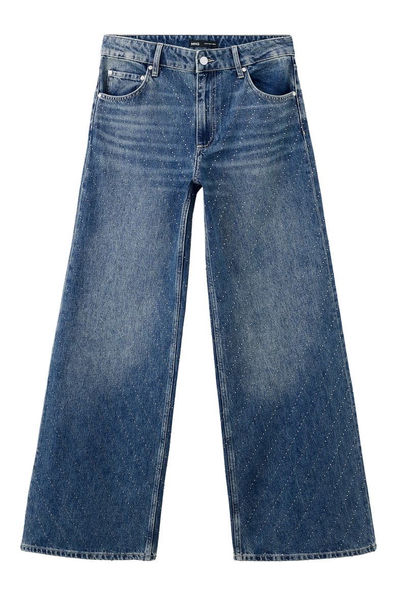 Allegra High Waist Wide Leg Jeans, Alternate, color, DARK BLUE