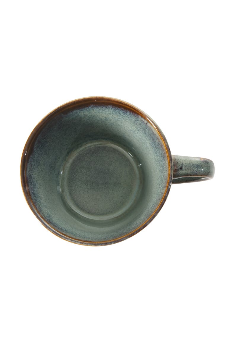 4-Piece Stoneware Coffee Mug Set, 22 Oz, Reactive Glaze Finish, Alternate, color, Blue