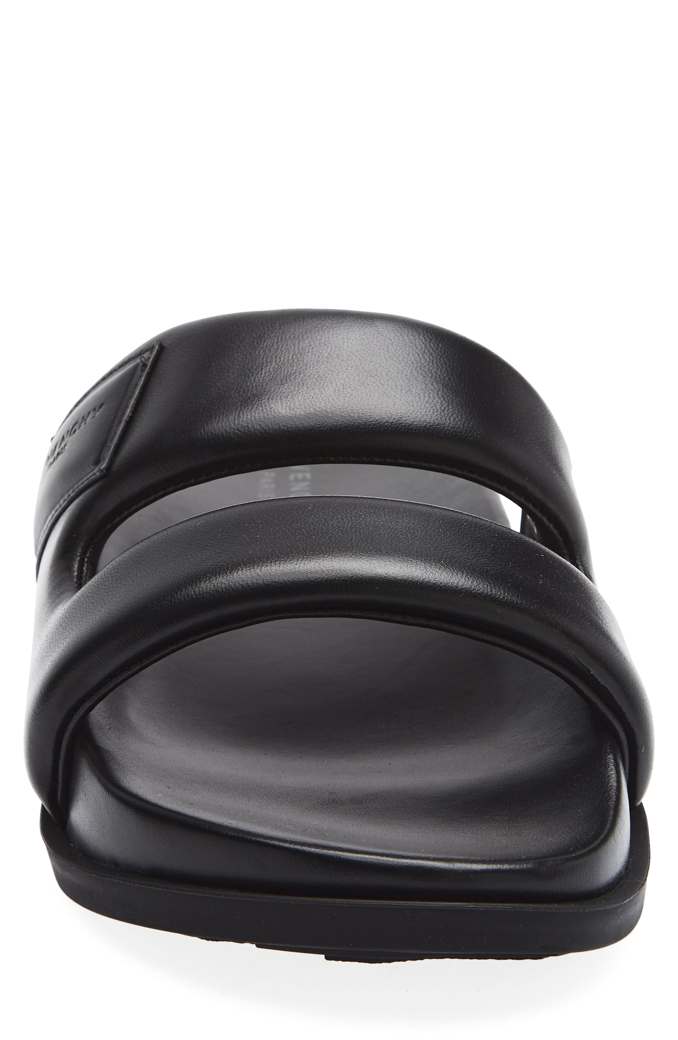 Puffy Slide Sandal, Alternate, color, BLACK