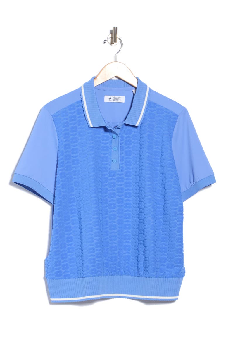 3D Terry Performance Polo, Main, color, ULTRAMARINE