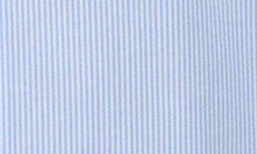 Mango Regular Fit Stripe Stretch Cotton Button-up Shirt In Blue