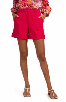 Trina Turk Zwina Stretch Cotton Cuffed Shorts