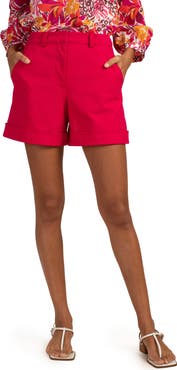 Trina Turk Zwina Stretch Cotton Cuffed Shorts