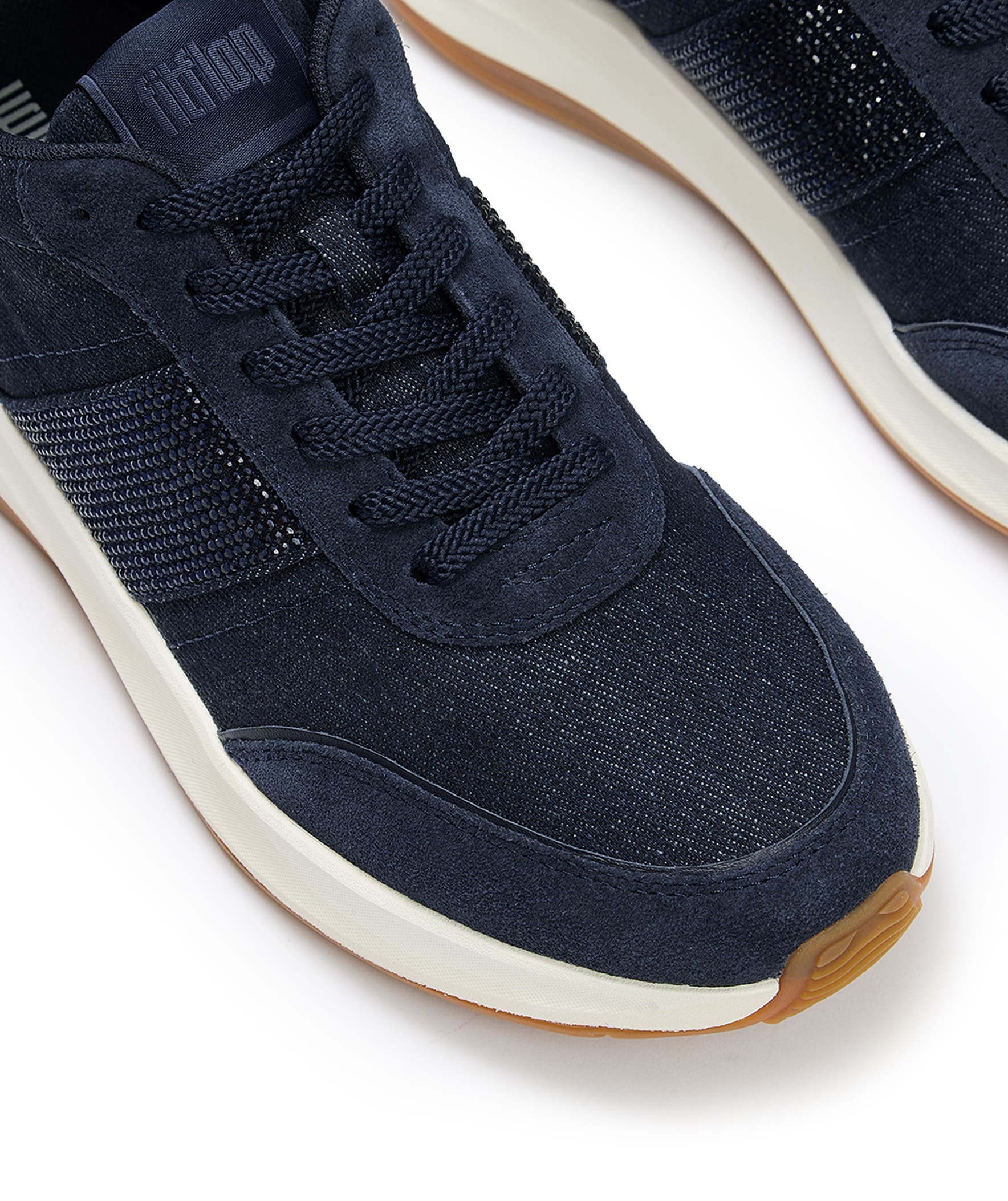 FitFlop F-Mode Flow Crystal Sneakers, Alternate, color, Dark Denim