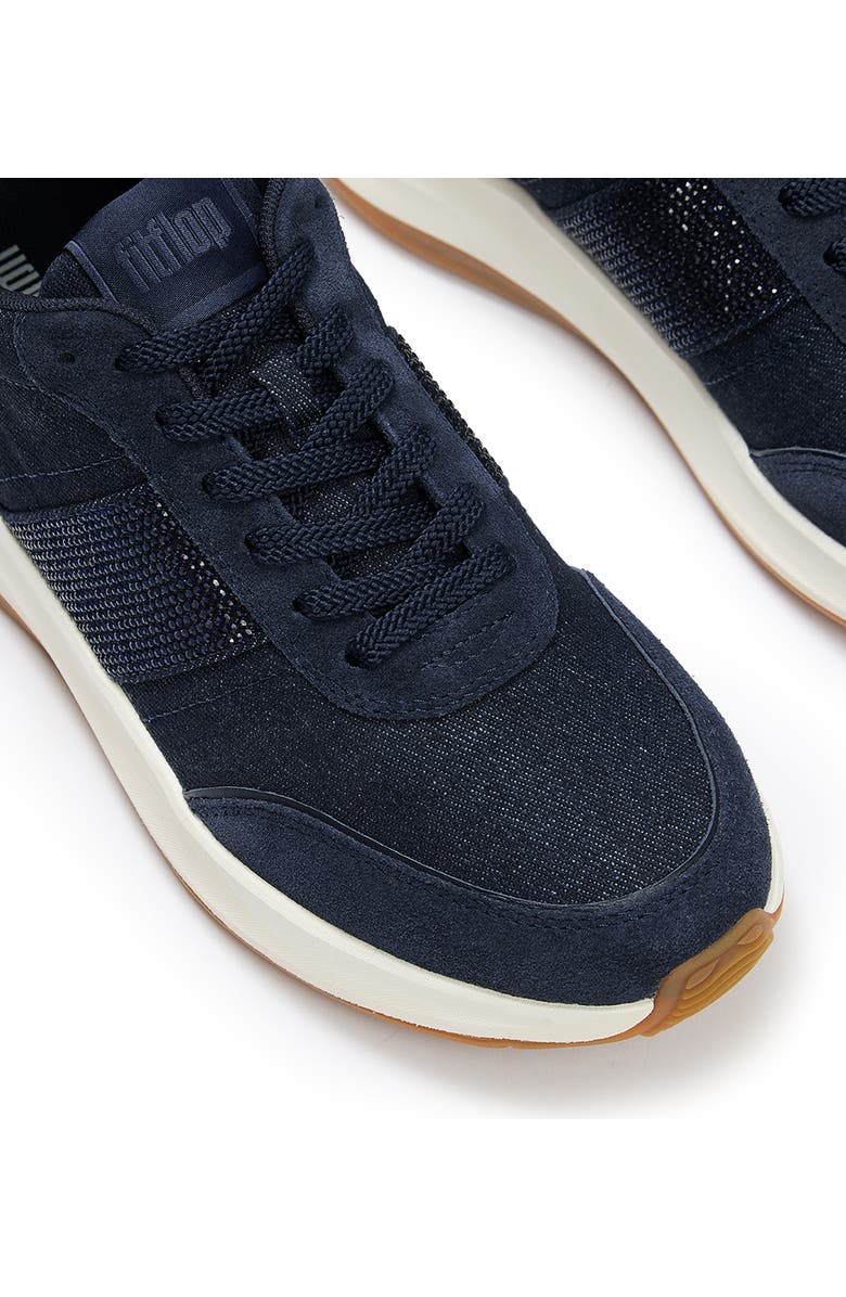 FitFlop F-Mode Flow Crystal Sneakers, Alternate, color, Dark Denim