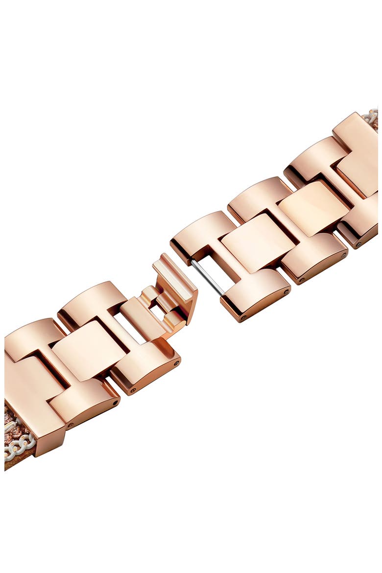 Beaded Apple Watch® Bracelet Watchband, Alternate, color, ROSE GOLD