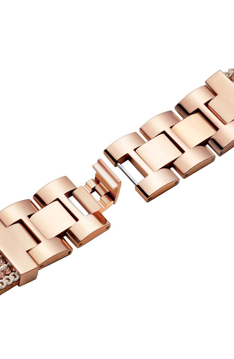 The Posh Tech Beaded Apple Watch<sup>®</sup> Bracelet Watchband, Alternate, color, Rose Gold