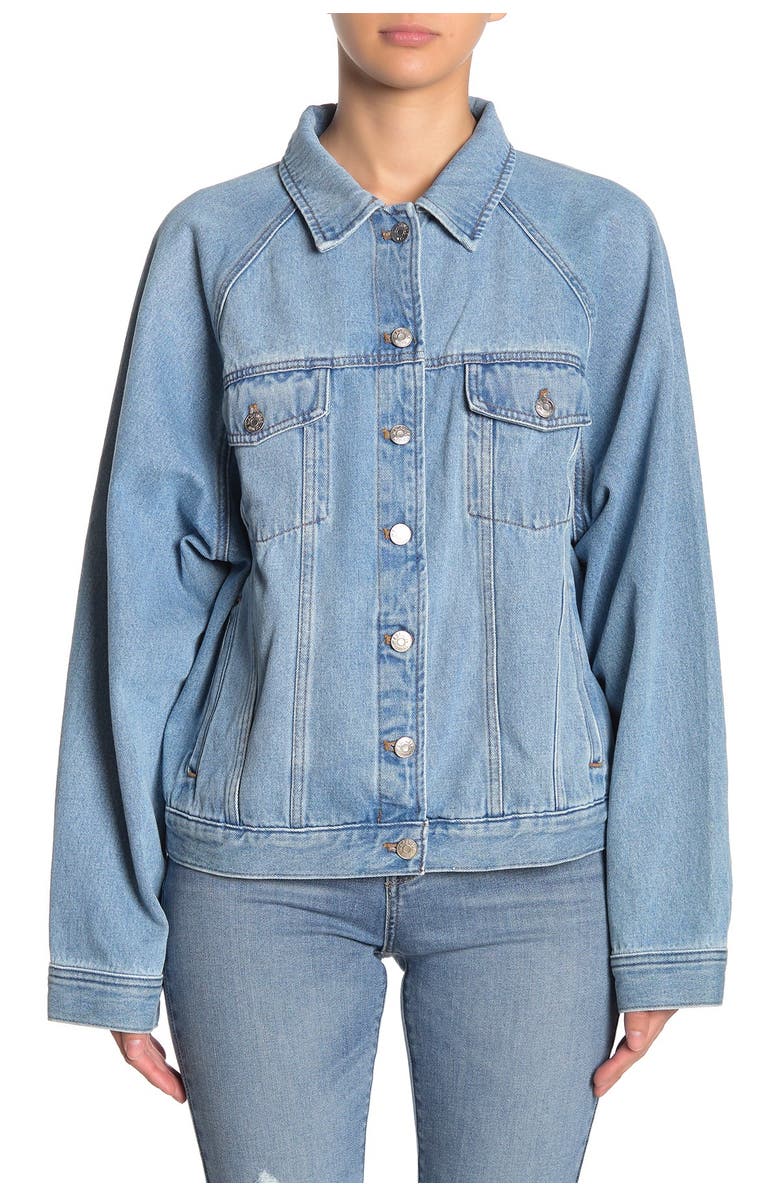 Madewell Raglan Oversized Jean Jacket, Alternate, color, 