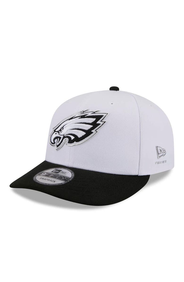 New Era Men's New Era White/Black Philadelphia Eagles 2026 NFL Draft Pre-Curved 9FIFTY Snapback Hat, Main, color, White