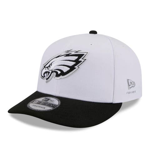 Men's New Era  White/Black Philadelphia Eagles 2026 NFL Draft Pre-Curved 9FIFTY Snapback Hat