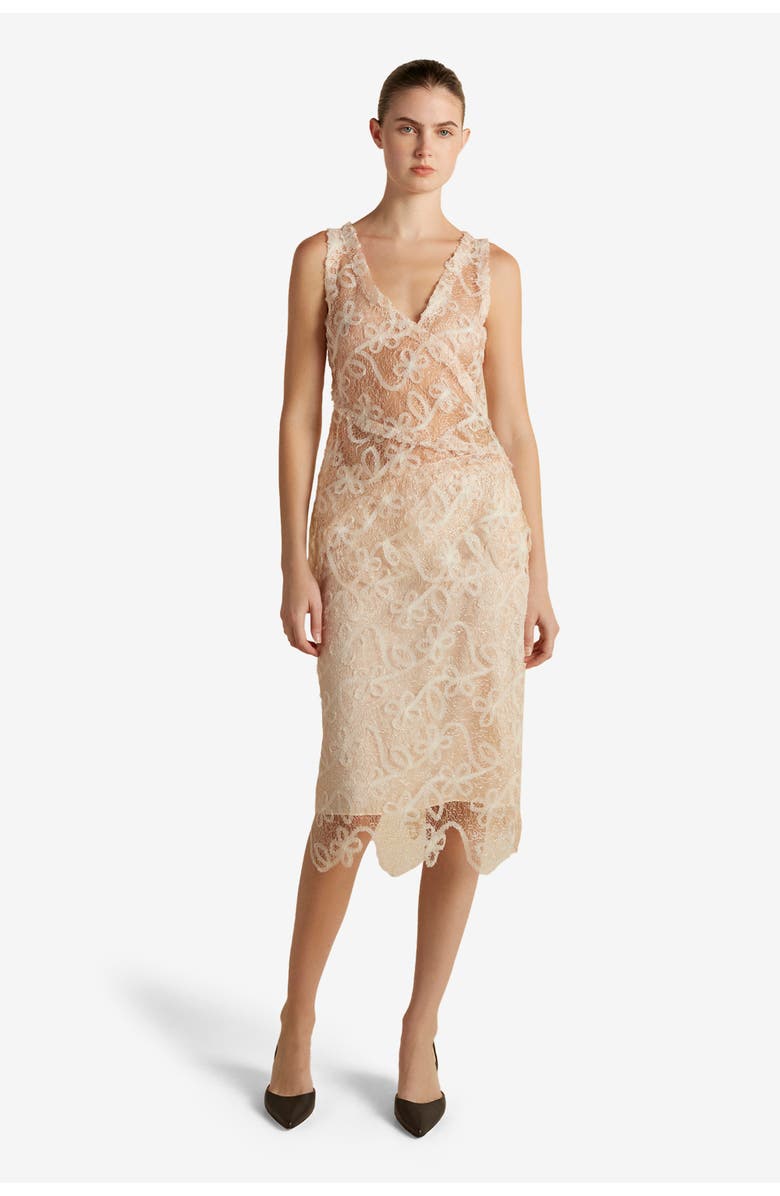 Marina Moscone Lace Patchwork Top, Alternate, color, Nude