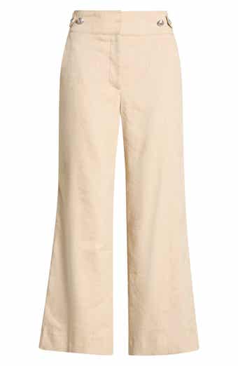 Aubrie Flare Crop Linen Blend Pants