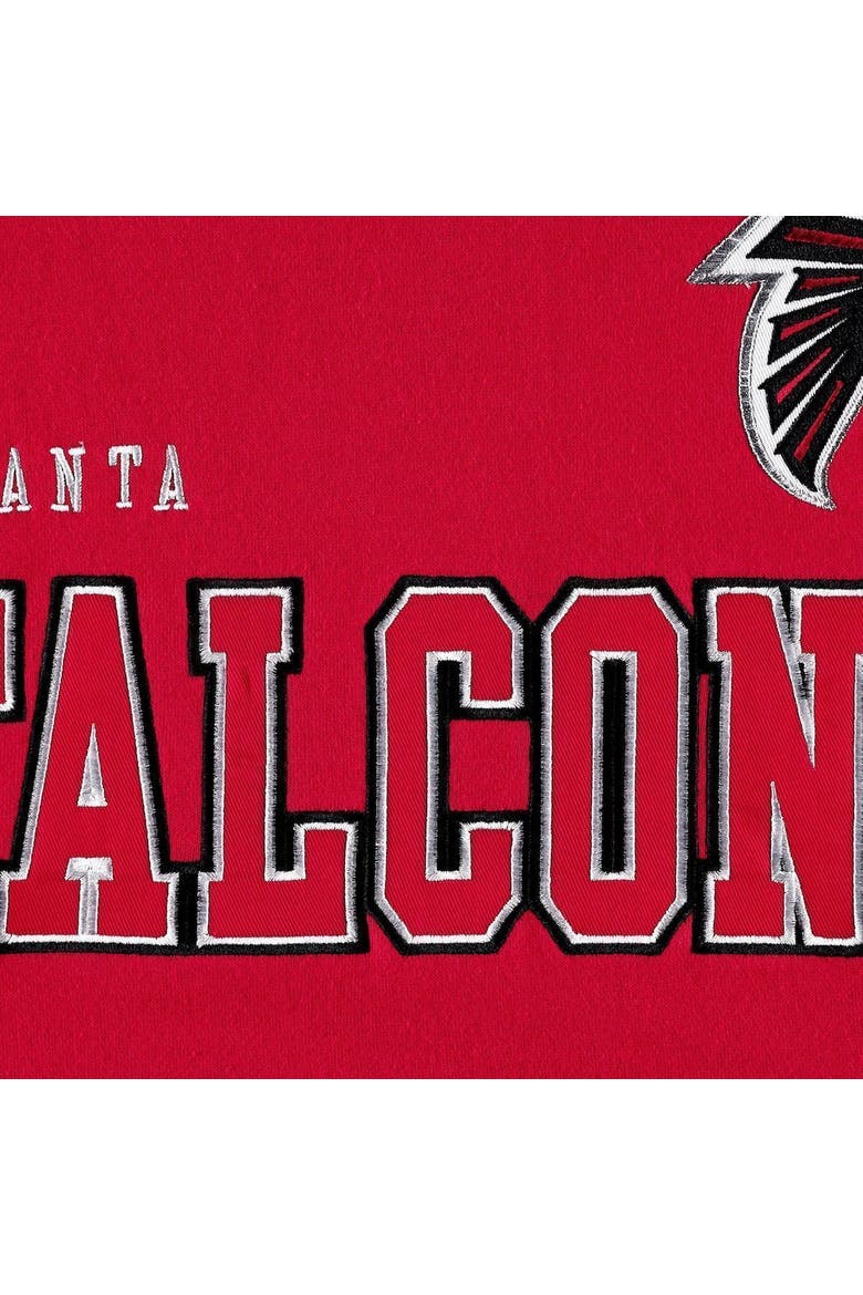 Men's Starter Red Atlanta Falcons Draft Fleece Raglan Pullover Hoodie, Alternate, color, Red