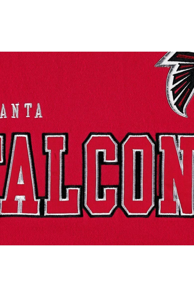 STARTER Men's Starter Red Atlanta Falcons Draft Fleece Raglan Pullover Hoodie, Alternate, color, 