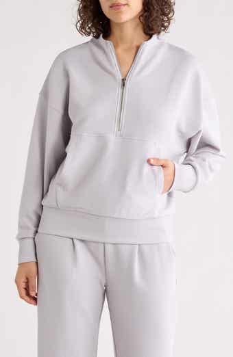 90 DEGREE BY REFLEX Scuba Ribbed Half Zip Pullover