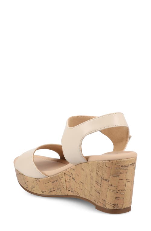 JOURNEE COLLECTION JOURNEE COLLECTION RANAE PLATFORM WEDGE CORK SANDAL 